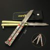 Valorant Weapon Recon Red Camo Butterfly Knife 21cm Game Peripheral Meta Balisong Uncut Blade Weapon Model - Valorant Merch