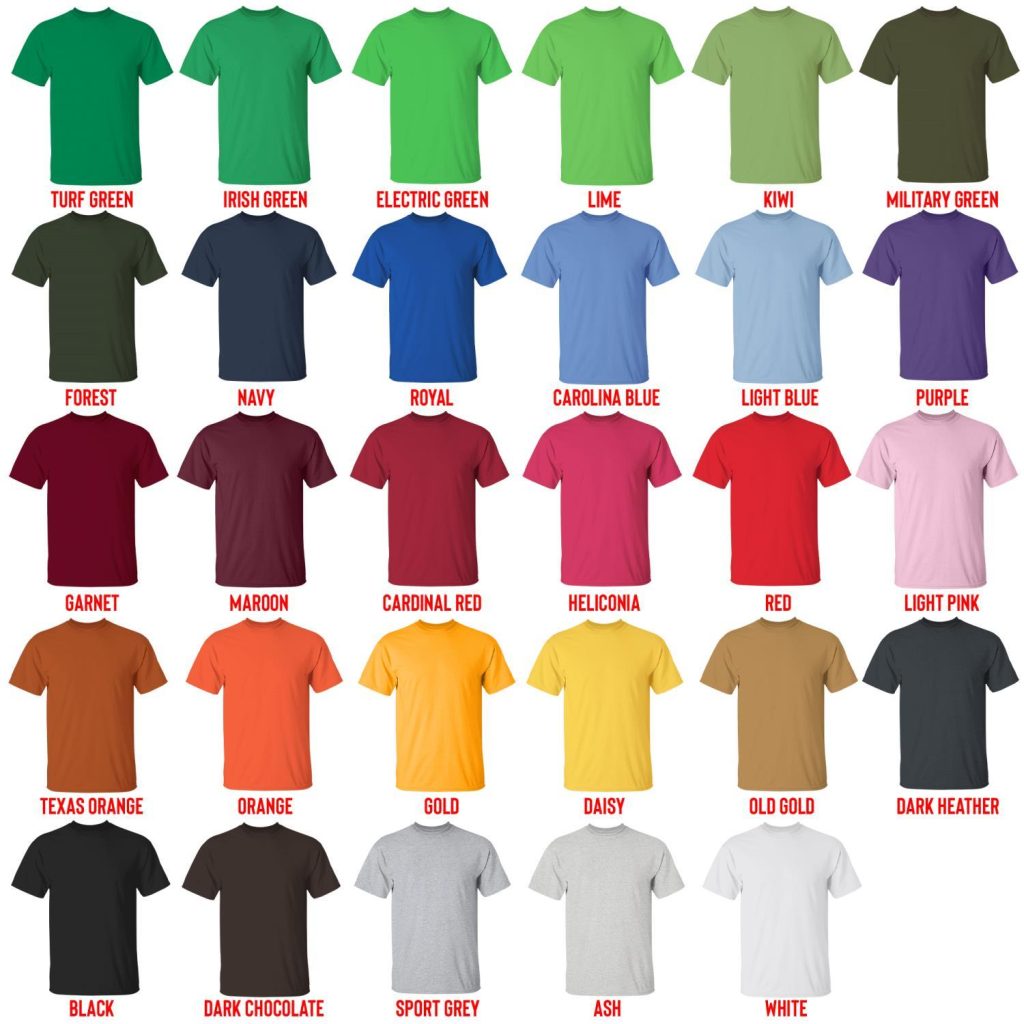 t shirt color chart - Valorant Merch